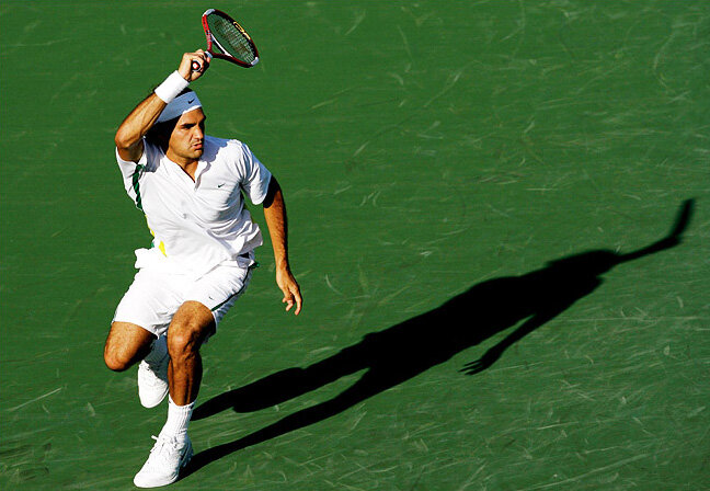 Which of the following players has Roger Federer never played against in a Grand Slam final?