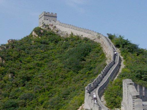 Which section of the Great Wall of China is known for its steep and challenging terrain?