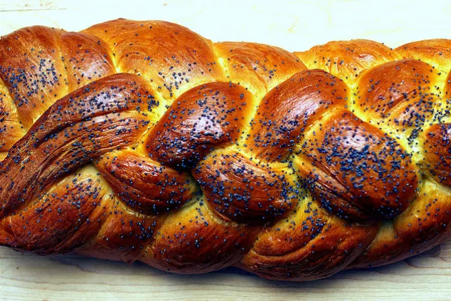 Which bread is a traditional German bread with a dark, dense texture?
