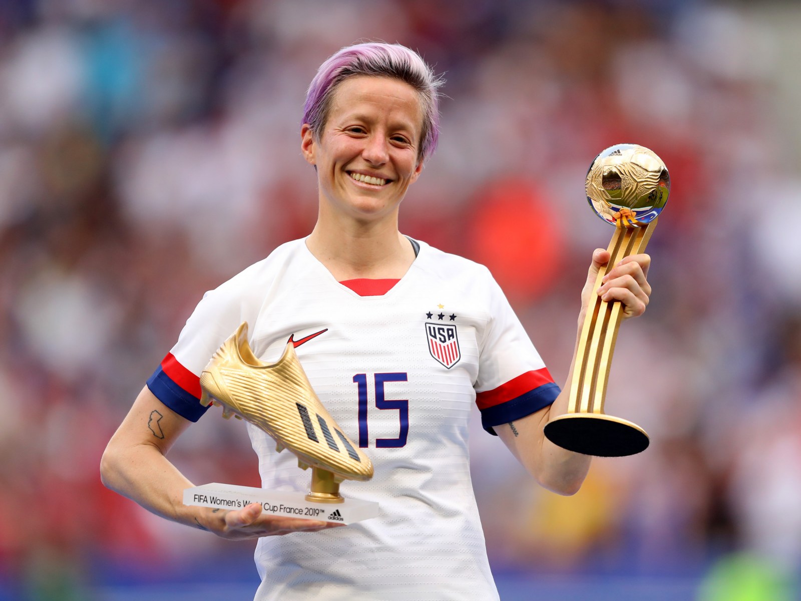 Which team did Megan Rapinoe play for in the National Women's Soccer League (NWSL) inaugural season?