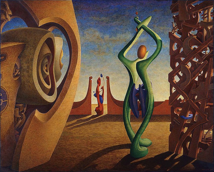 Which artist is known for his abstract and surrealist paintings?