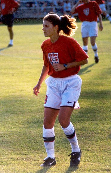In which year did Mia Hamm win her first FIFA Women's World Cup?