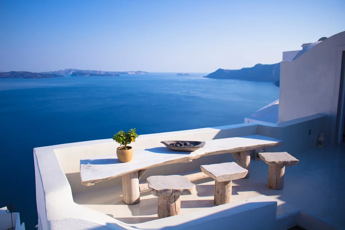 What is the famous local wine of Santorini called?