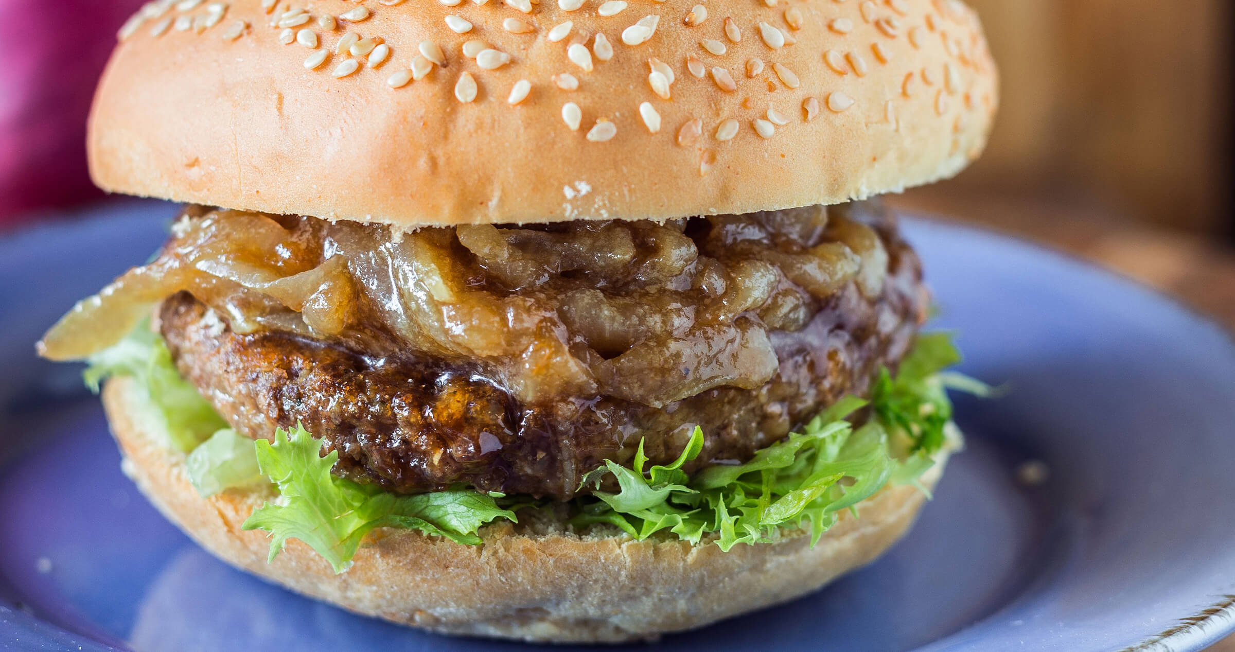 What type of patty is used in a teriyaki burger?
