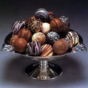 What is the traditional coating for chocolate truffles?